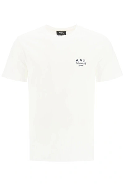Shop Apc A.p.c. Raymond Logo Embroidery T-shirt In Blanc