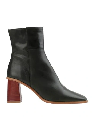 Shop Alohas Ankle Boots In Dark Green