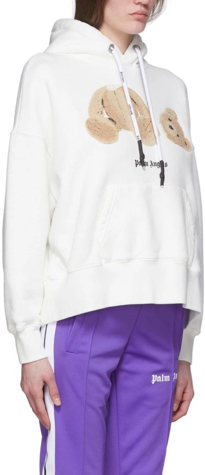 Shop Palm Angels Women's White Cotton Sweatshirt