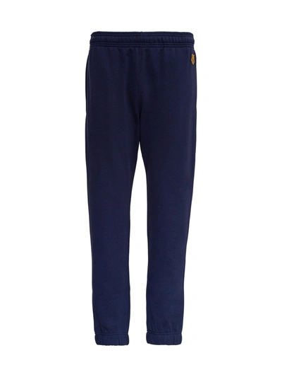 Shop Kenzo Blue Cotton Jogger With Tiger Patch