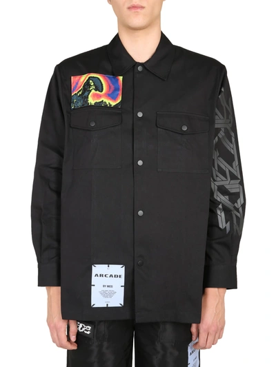 Shop Mcq By Alexander Mcqueen Oversize Fit Shirt In Nero