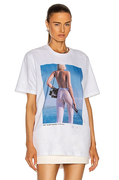Shop Wolford X Helmut Newton T-shirt In Ocean Blue
