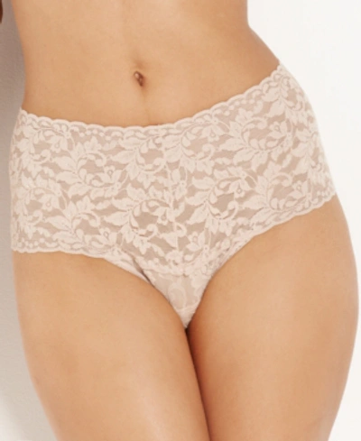 Hanky Panky Signature Lace Retro Thong In Natural