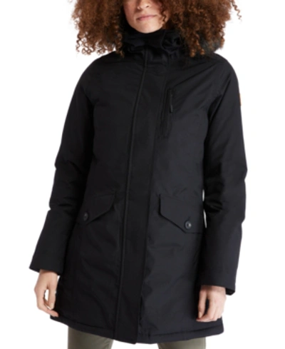 Shop Timberland Waterproof Hooded Parka In Black