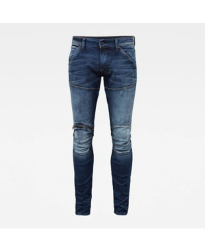 Shop G-star Raw Men's 5620 3d Zip Knee Skinny Jeans In Blue