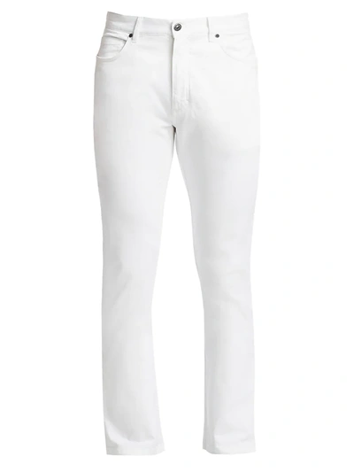 Shop Ermenegildo Zegna Men's Straight Leg Five-pocket Jeans In White