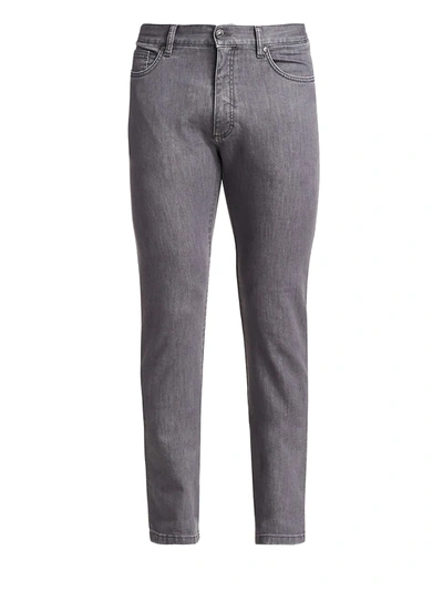 Shop Ermenegildo Zegna Men's Skinny Jeans In Grey