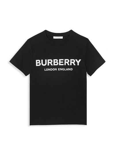 Shop Burberry Little Kid's & Kid's Robbie Branded Tee In Black