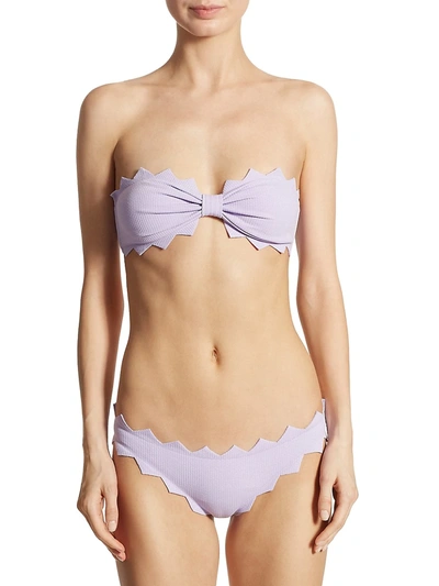 Shop Marysia Women's Honolulu Bandeau Bikini Top In Lavender