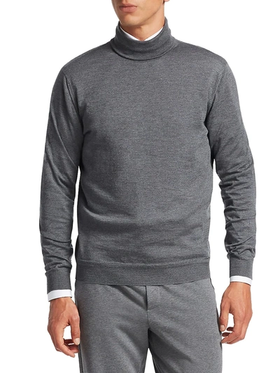 Shop Ermenegildo Zegna Men's Storm Cashmere Turtleneck Sweater In Grey