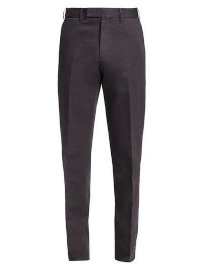 Shop Ermenegildo Zegna Men's Cotton & Linen Trousers In Grey
