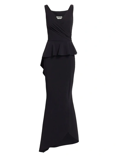 Shop Chiara Boni La Petite Robe Women's Nelinka Peplum Gown In Black