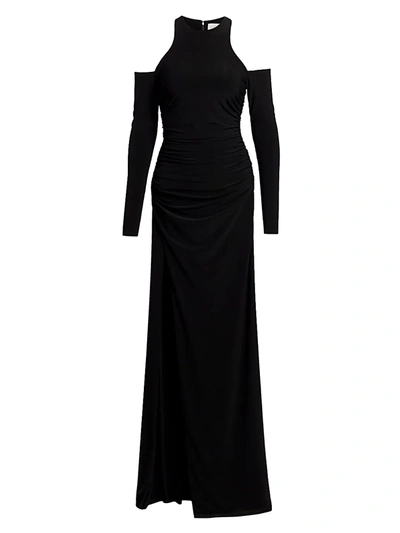 Shop Cinq À Sept Women's Rosalina Cold-shoulder Jersey Gown In Black