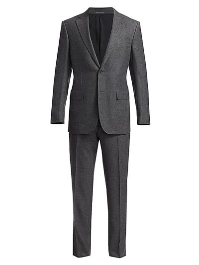 Shop Ermenegildo Zegna Solid Cashmere & Silk Suit In Grey