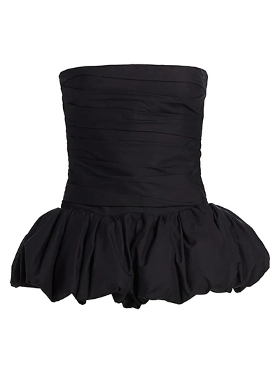 Shop Khaite Women's Kimmy Strapless Peplum Top In Black