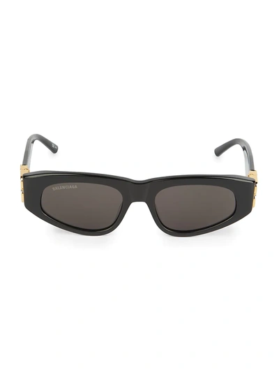 Shop Balenciaga Women's 53mm Narrow Sunglasses In Black