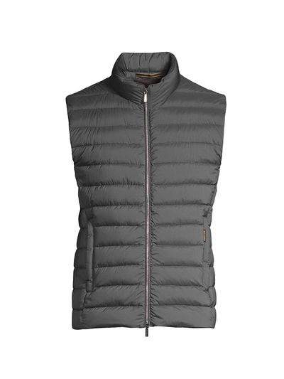 Shop Moorer Slim-fit Lightweight Puffer Vest In Piombo