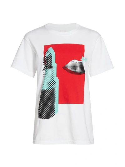 Shop Tanya Taylor Jess Graphic T-shirt In White Multi