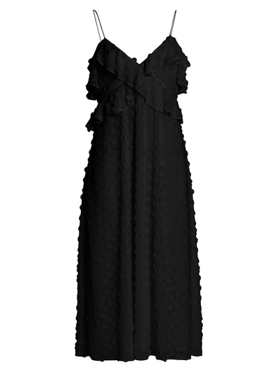 Shop Zimmermann Women's Ruffle Bodice Slip Dress In Black