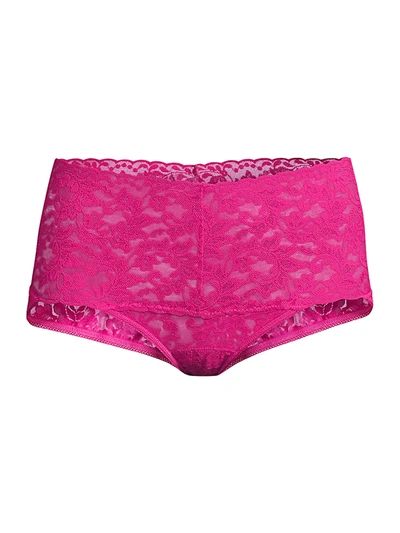 Shop Hanky Panky Women's Retro Lace Briefs In Pink Ruby