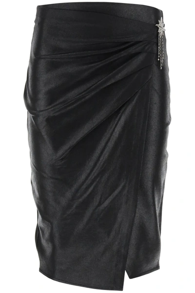 Shop Pinko Cagliare Midi Skirt In Black