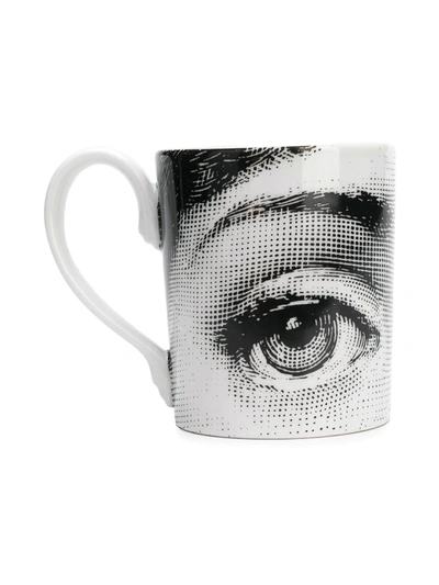 Fornasetti Occhi Bianco Mug In White