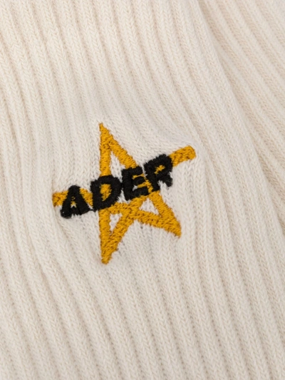Shop Ader Error Embroidered Logo Socks In Neutrals
