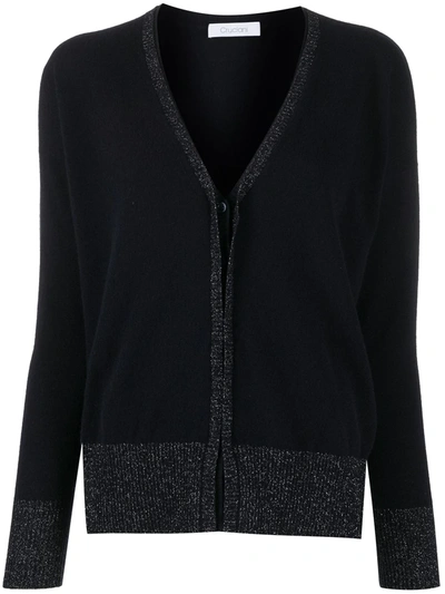 Shop Cruciani Glitter-effect Cardigan In Blue