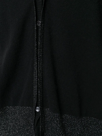Shop Cruciani Glitter-effect Trim Cardigan In Black