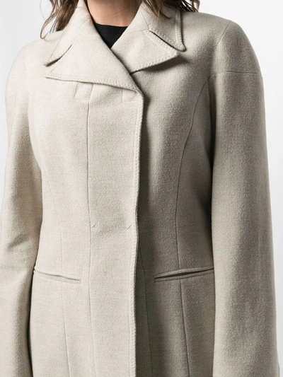 Pre-owned Gianfranco Ferre 1990s Off-centre Two-piece Suit In Neutrals