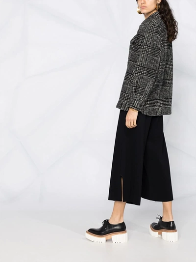 Shop Stella Mccartney Side-slit Cropped Trousers In Black