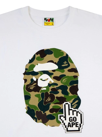 Shop A Bathing Ape Bape Online T-shirt In White