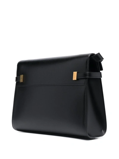 Shop Saint Laurent Manhattan Shoulder Bag In Black