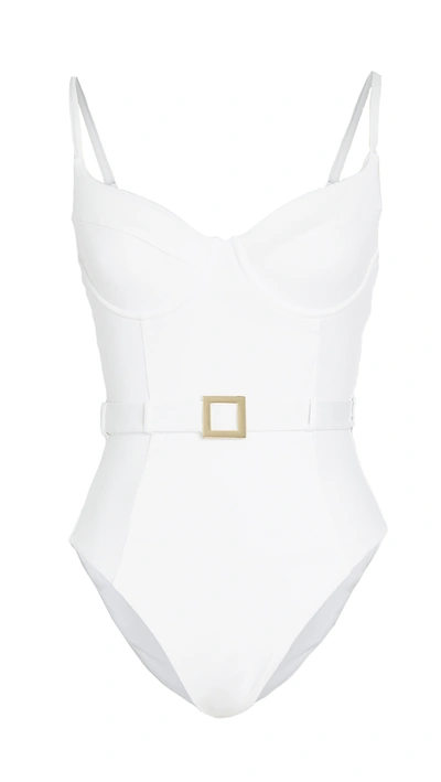 Shop Weworewhat Danielle One Piece Swimsuit In White