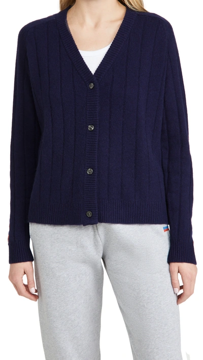 Shop Kule The Viola Cashmere Cardigan In Navy