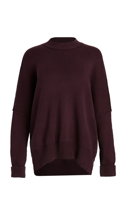 Shop Free People Easy Street Tunic Sweater In Violet Panther