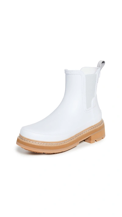 Shop Hunter Refined Chelsea Stitch Detail Wellington Boots In Spurrey