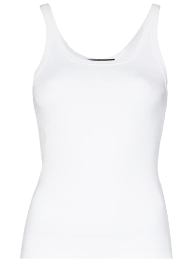 Shop Ksubi Ribbed Cotton Tank Top In White