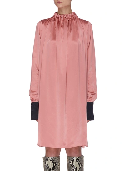 Shop Roksanda 'carolina' Collect Neck A-line Dress In Pink