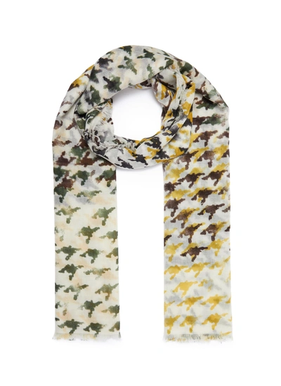 Shop Ama Pure 'universe' Camouflage Print Cashmere Scarf In Multi-colour