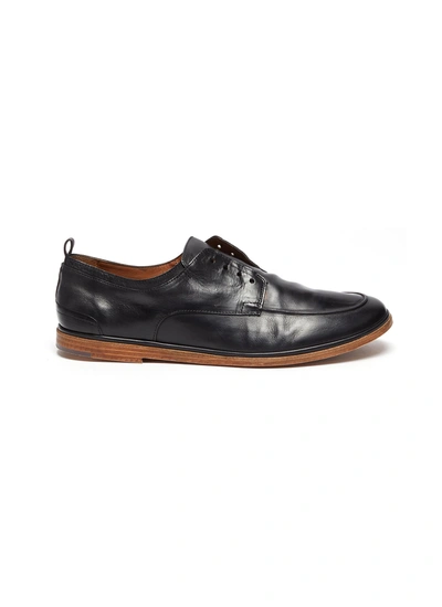 Shop Antonio Maurizi 'todi' Laceless Leather Derby Shoes In Black