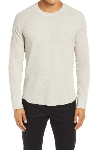 Shop Vince Slim Fit Stretch Cotton Thermal Long Sleeve T-shirt In Heather Runyon