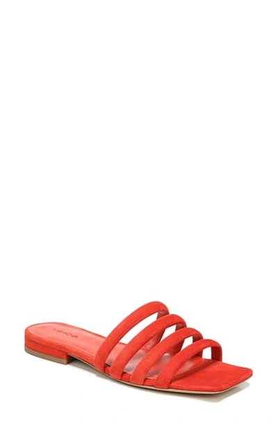Shop Vince Zahara Strappy Slide Sandal In Scarlet