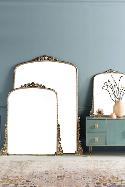 Shop Anthropologie Gleaming Primrose Mirror By  In Silver Size M