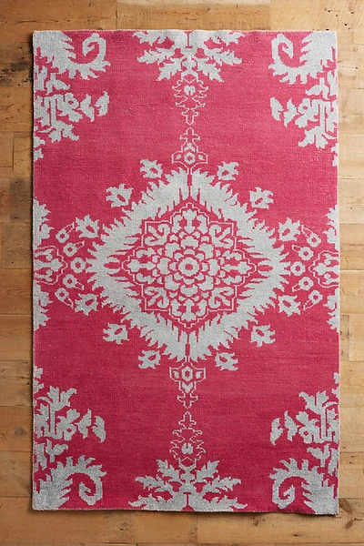 Shop Anthropologie Stonewashed Medallion Rug By  In Purple Size Square