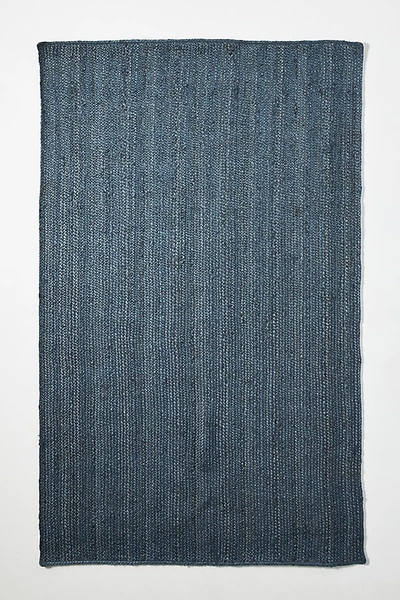 Shop Anthropologie Handwoven Lorne Rectangle Rug By  In Blue Size M