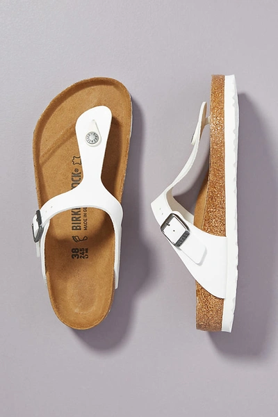 Shop Birkenstock Gizeh Sandals In White