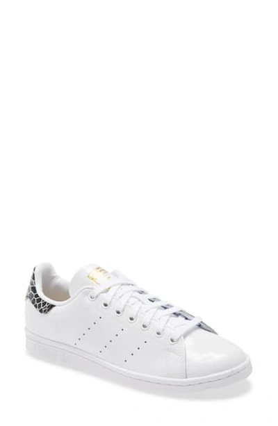 Shop Adidas Originals Stan Smith Sneaker In White/ Black/ Gold