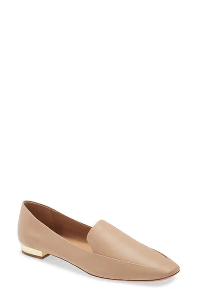 Shop Aquazzura Greenwich Loafer In New Nude