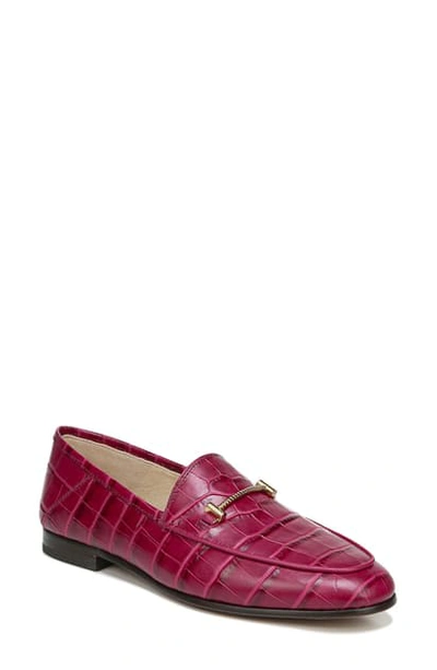 Shop Sam Edelman Lior Loafer In Berry Leather